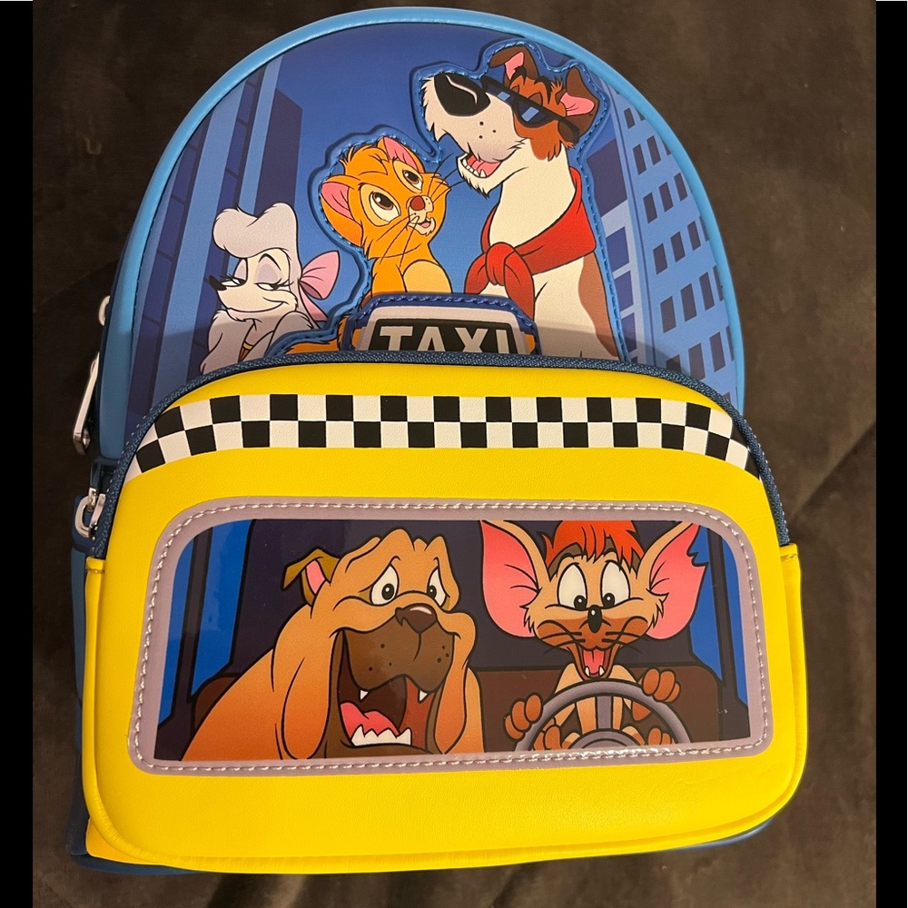 LOUNGEFLY DISNEY OLIVER & COMPANY TAXI RIDE MINI BACKPACK